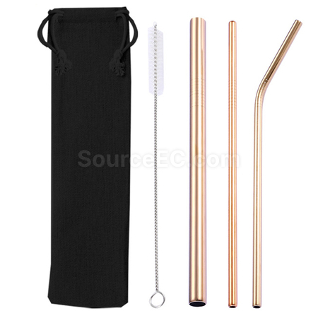 Customization Straw Set with Pouch Promotional Products