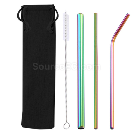 Customization Straw Set with Pouch Promotional Products