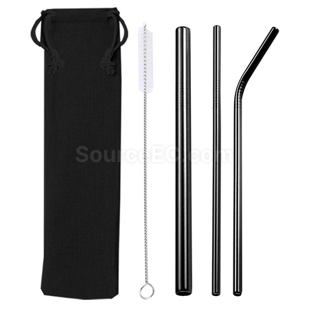 Customization Straw Set with Pouch Promotional Products