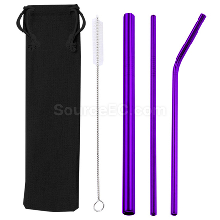 Customization Straw Set with Pouch Promotional Products