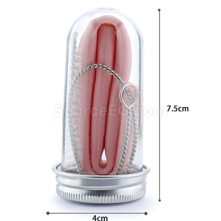 Customization Silicon Straw Set With Transparent Tube Promotional Products