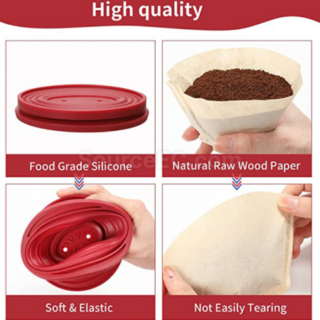 Customization Foldable Silicone Coffee Filter Funnel Promotional Products