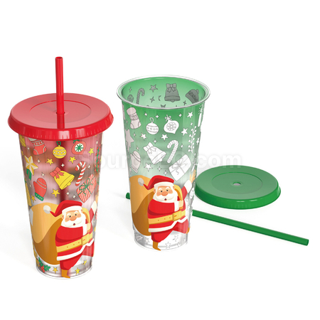Customization Christmas Cold iscoloration Cup Promotional Products