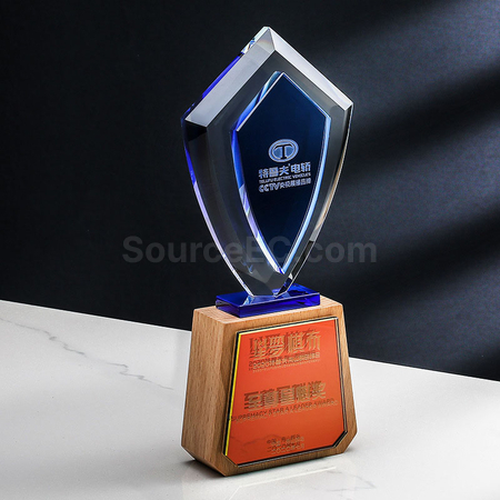 Customization Shield Crystal Trophy Promotional Products