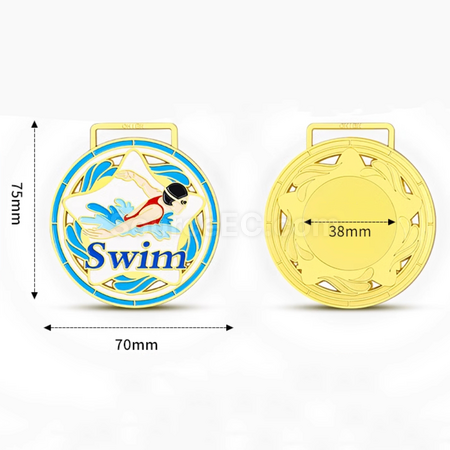 Customization Swimming Metal Medal Promotional Products