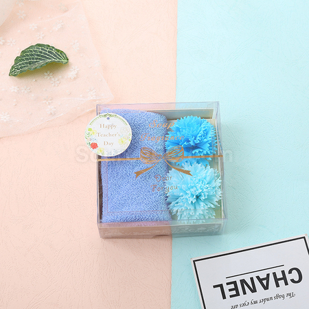 Customization Carnation Soap Flower Towel Gift Box Promotional Products