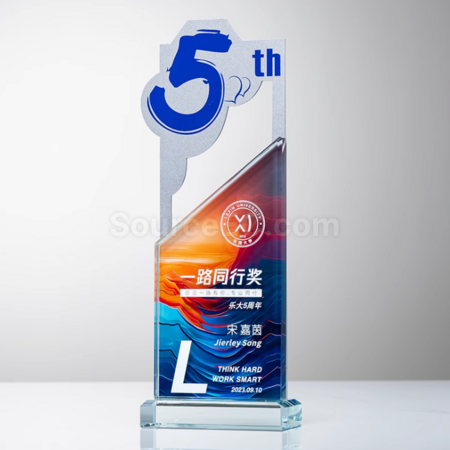 Customization Digital Crystal Metal Trophy Promotional Products
