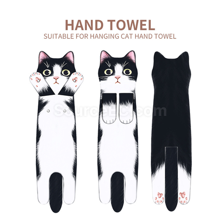 Customization Creative Realistic Dog and Cat Hanging Hand Towel Promotional Products