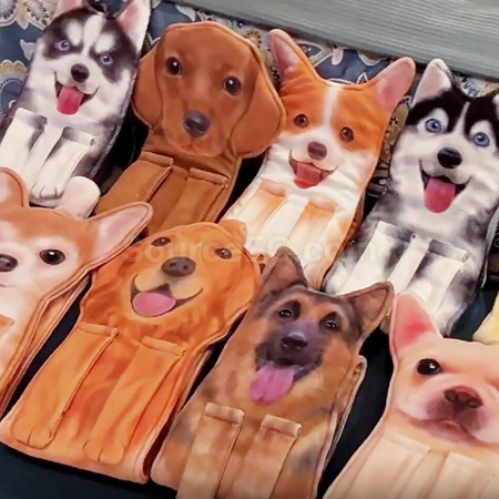Customization Creative Realistic Dog and Cat Hanging Hand Towel Promotional Products