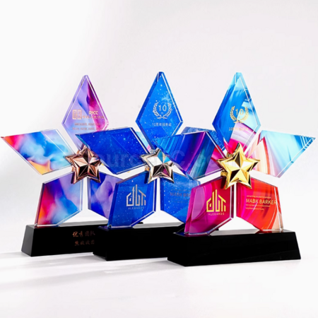 Customization Pentagram Crystal Trophy Promotional Products
