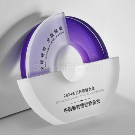 Customization Frosted Crystal Trophy Promotional Products