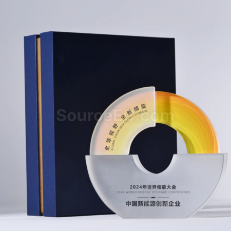 Customization Frosted Crystal Trophy Promotional Products