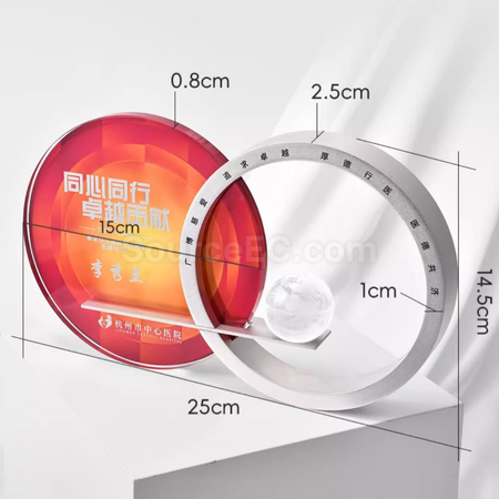 Customization Creative Crystal Metal Trophy Promotional Products