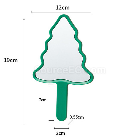 Customization Christmas Tree Handheld Makeup Mirror Promotional Products