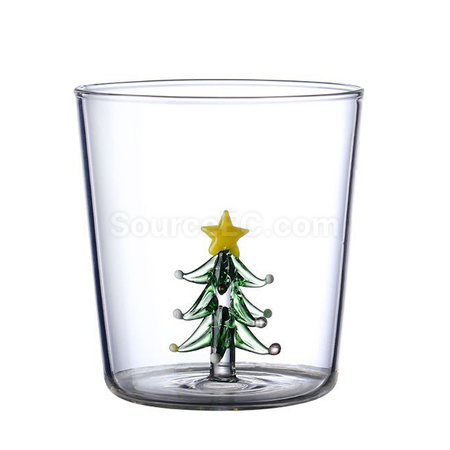 Customization 300ML High Borosilicate Juice Christmas Glass Promotional Products