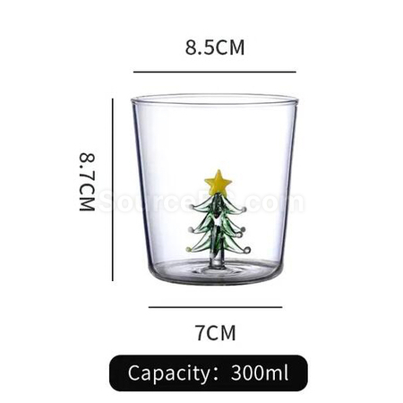 Customization 300ML High Borosilicate Juice Christmas Glass Promotional Products