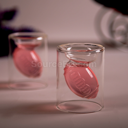 Customization Rugby Double Wall Glass Promotional Products