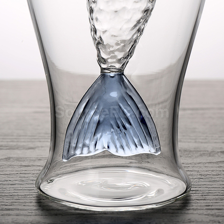 Customization Colorful mermaid double-layer glass cup Promotional Products