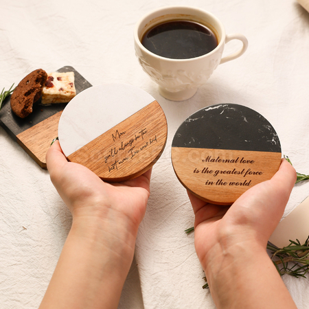 Customization Marble and Wood Coaster Promotional Products