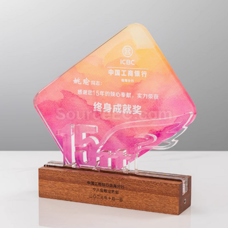 Customization Crystal Metal Solid Wood Award Promotional Products
