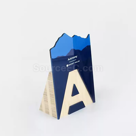 Customization Letter Solid Wood Trophy Promotional Products