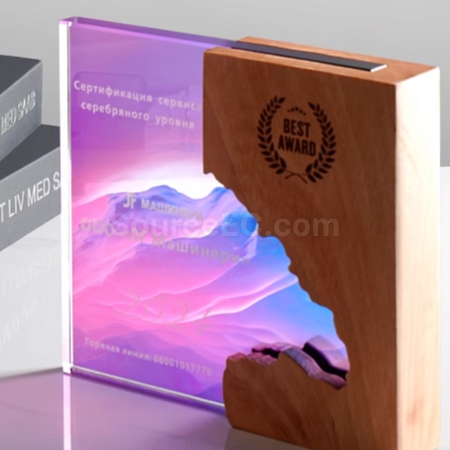 Customization Wood Crystal Award Seat Promotional Products