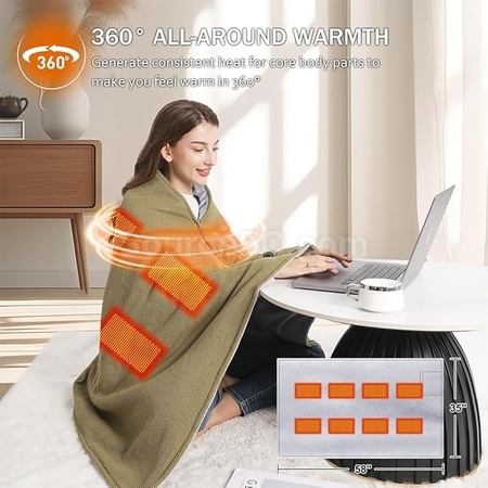Customization USB Charge Washable Shawl Blanket Promotional Products