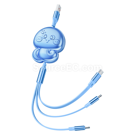 Customization 3 in 1 Retractable Quick Charge Data Line Promotional Products