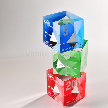 Customization Rubik's Cube Crystal Trophy Promotional Products