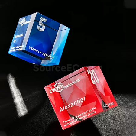 Customization Rubik's Cube Crystal Trophy Promotional Products