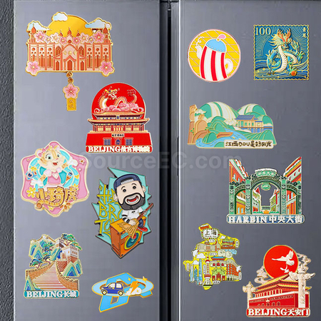 Customization Metal Quicksand Fridge Magnets Promotional Products