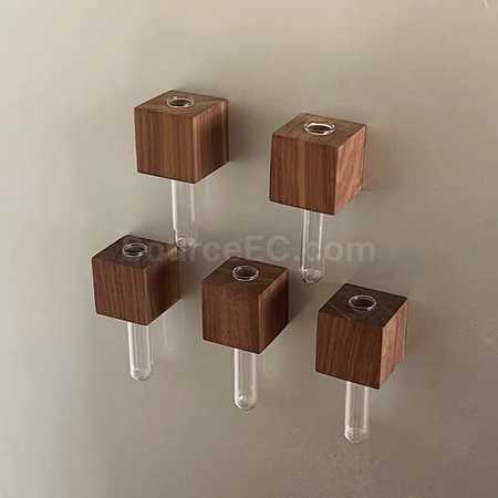 Customization Magnetic refrigerator magnet hydroponic small vase Promotional Products