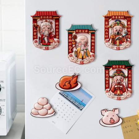 Customization God of Wealth refrigerator sticker Promotional Products