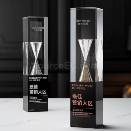 Customization Hourglass crystal trophy Promotional Products