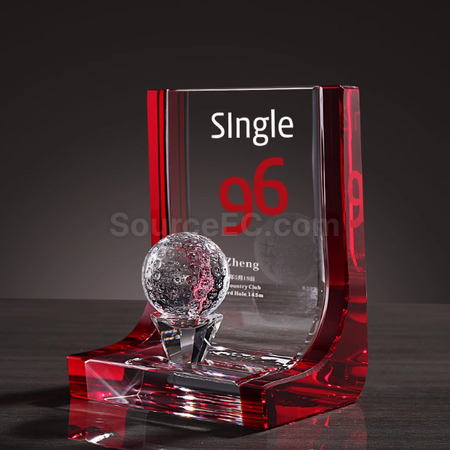 Customization Golf Crystal Trophy Promotional Products