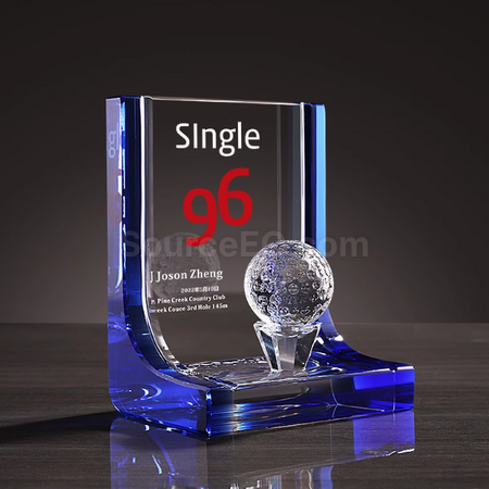 Customization Golf Crystal Trophy Promotional Products