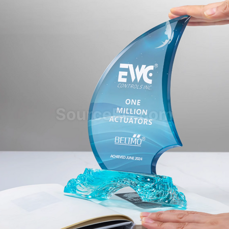 Customization Sailing Crystal Trophy Promotional Products