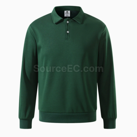Customization Thick solid color polo long sleeves Promotional Products