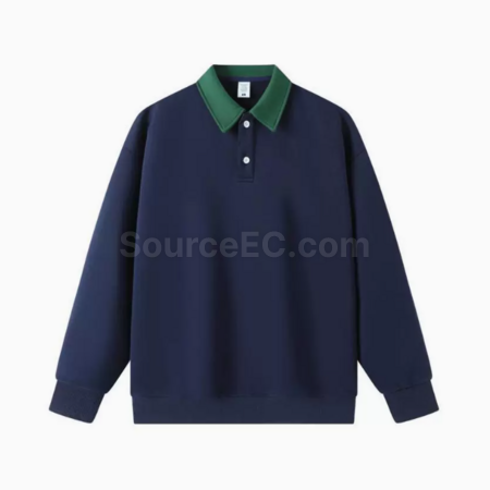 Customization Color blocked polo long sleeves Promotional Products