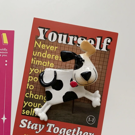 Customization Cute animal spring shaking head refrigerator sticker Promotional Products