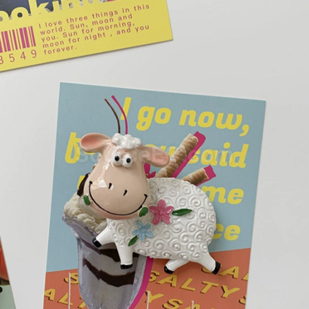 Customization Cute animal spring shaking head refrigerator sticker Promotional Products