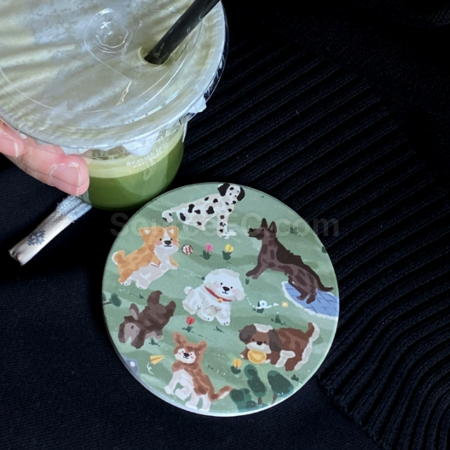 Customization Cute puppy coaster Promotional Products