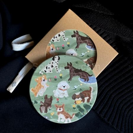 Customization Cute puppy coaster Promotional Products