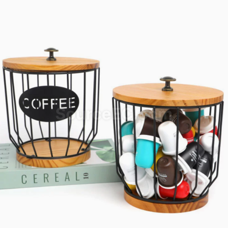 Customization Wrought iron storage basket with lid Promotional Products