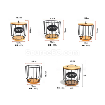Customization Wrought iron storage basket with lid Promotional Products