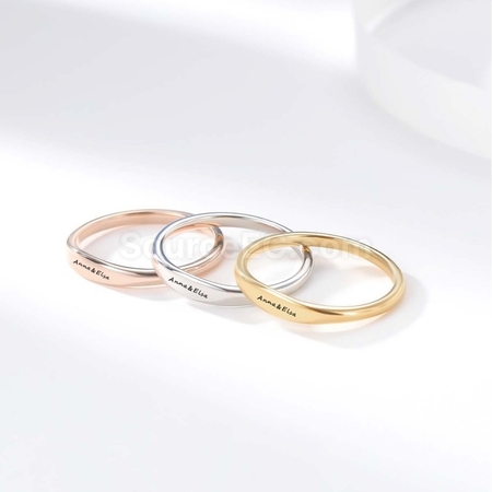 Customization Stainless Steel Couple Rings Promotional Products