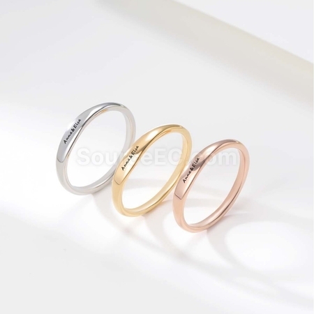 Customization Stainless Steel Couple Rings Promotional Products