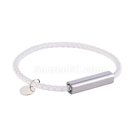 Customization Engraved Magnetic Buckle Leather Rope Bracelet Promotional Products