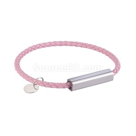 Customization Engraved Magnetic Buckle Leather Rope Bracelet Promotional Products