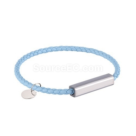 Customization Engraved Magnetic Buckle Leather Rope Bracelet Promotional Products